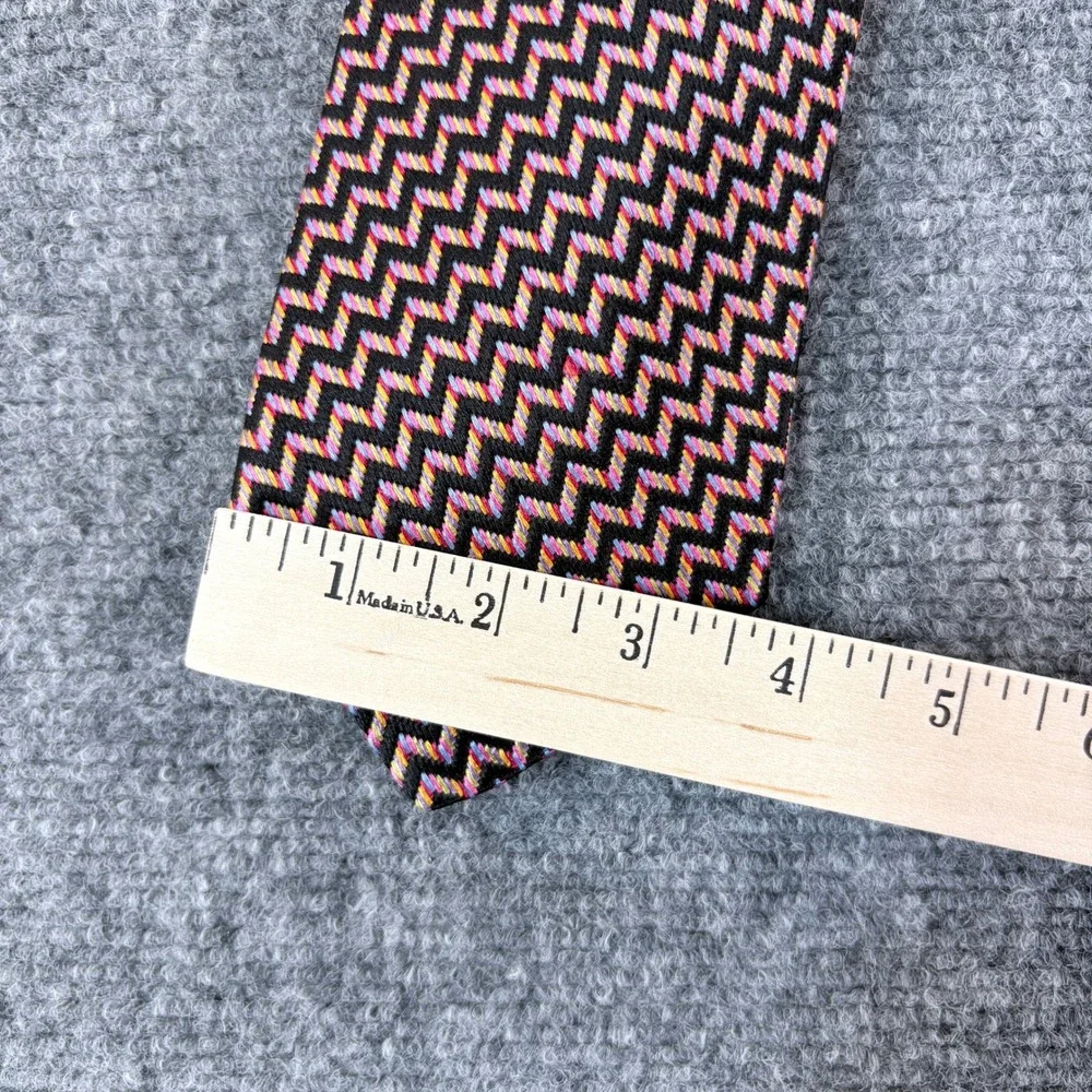Robert Talbott Best of Class Oak Hall Silk Tie Chevron Zigzag Multi-Color USA